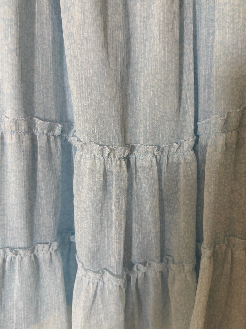 Light Blue Ruffle Strap Mini Dress - Picture 5 of 8